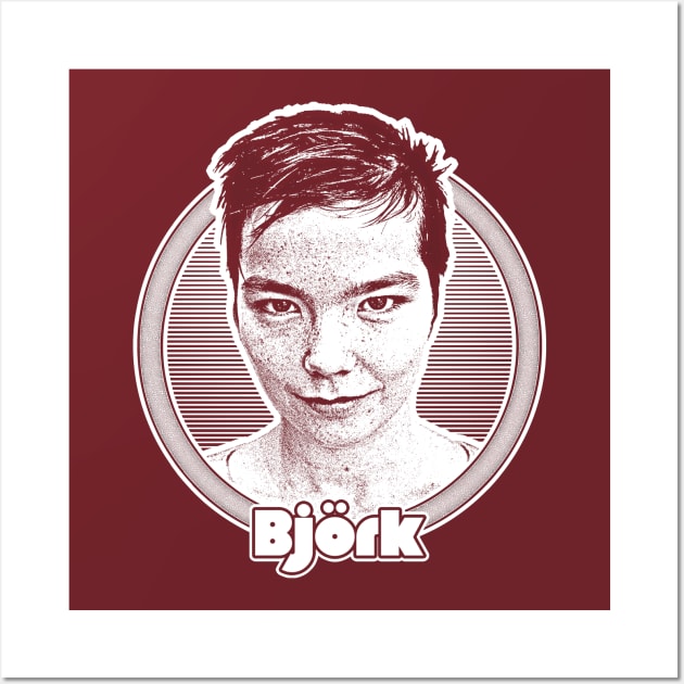 Björk /// Retro Style Fan Art Design Wall Art by DankFutura